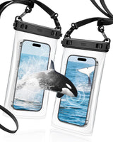 1 x RAW Customer Returns YOSH 2023 Newest Waterproof Phone Case, 2 Pack TPU Crossbody Underwater Phone Case with Lanyard, Cell Phone Water Resistant Case for iPhone 12 13 14 15 Pro Max Plus Samsung S23 S22 up to 7.5 inch - RRP €22.09