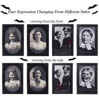 19 x Brand New Pack of 4 Halloween decoration horror picture frames, Halloween horror portrait, Halloween decoration 3D pictures, Halloween decoration scary wall portraits, haunted wall decoration, for Halloween party haunted house  - RRP €268.09