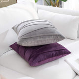 2 x Brand New MIULEE Cushion Covers 2 Pieces Luxurious Cushion Covers for Sofa Home Bedroom Living Room Chair Modern Sofa Living Room Durable Decorative Crossed for Living Room 40X40CM Gray - RRP €45.6