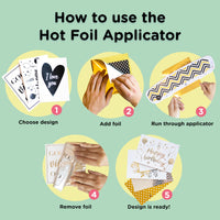 1 x RAW Customer Returns Crafts Co Hot Foil Applicator Complete Starter Pack Includes 5 Silver and 5 Gold Foils, 10 Printed A6 Cards 1 Transparent Folder - RRP €26.04