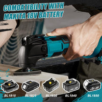 1 x RAW Customer Returns Cordless multi-function tool multitool Compatible with Makita battery 18V oscillating tool oscillating tool oscillating saw grinder with brushless motor tool holder with accessories without battery  - RRP €63.99