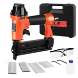 1 x RAW Customer Returns ValueMax 2 in 1 pneumatic nailer professional pneumatic stapler including 400 staples nails, max 8.3 bar pneumatic nail gun with safety nose for workshop and home nails up to 50mm, staples up to 40mm  - RRP €41.99