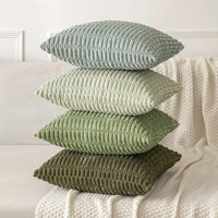 1 x Brand New MIULEE Corduroy Cushion Covers for Sofa Pillowcases Bedroom Decorative Cushion Covers Sofa Bed Home Cafe 30X50cm 2 Pieces Green - RRP €22.8