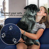 1 x RAW Customer Returns Ystyle 4-Seater Sofa Cover with Armrests, Stretch Anti-Scratch Sofa Cover for Cats and Dogs, Modern Universal Sofa Covers, Elastic Anti-Slip Stain-Resistant Armchair Cover, Dark Blue - RRP €43.26