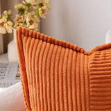 1 x RAW Customer Returns MIULEE Set of 2 Corduroy Cushion Covers Velvet Cushion Soft Throw Pillow Decorative Pillowcase Modern Cushion Cover Sofa Cushion Decorative Pillow Couch Cushion for Living Room Bedroom Orange 40 x 40 cm - RRP €21.99