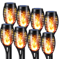 3 x RAW Customer Returns NEXVIN 8 Pack Solar Lights for Outdoor Garden, Halloween Decoration Solar Torches with Realistic Flame Effect, IP65 Weatherproof Solar Lights Garden Torches Solar Torches for Outdoor, Backyards, Gardens, Lawn - RRP €115.68