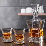 1 x Brand New KANARS Whiskey Carafe Set, 800 ml Whiskey Decanter with 4x 300 ml Glasses, Lead-Free Crystal Glasses, Beautiful Gift Box, 5-Piece, High Quality - RRP €65.99