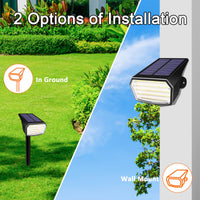 1 x RAW Customer Returns BELLALICHT Solar Lights for Outdoors 65 LED 2-Pack Cold White 6500K Solar Spotlight Waterproof Solar LED Spotlight Garden Lights Solar Lights for Garden Path Yard Garage - RRP €19.99