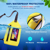 1 x RAW Customer Returns WILD HEART Waterproof Shoulder Bag TPU Material Fully Waterproof with Clear Camera Window Large Capacity Yellow  - RRP €39.99