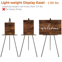 1 x RAW Customer Returns VISWIN 160cm Wooden Tripod Display Easel Stand for Wedding Signs, Posters, A-Frame Artist Easel Base with Tray for Painting, Canvas, Foldable Easel - RRP €35.28