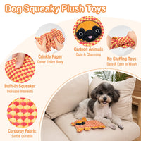 2 x Brand New Pet Soft Dog Toys, Squeaky Toys for Dogs, 4 Pack No-Stuffing Dog Toys, Tug of War Squeaky Dog Toys with Crumpled Paper 4 Pack  - RRP €40.8