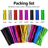 2 x Brand New Teaaha 800 Pieces Colorful Twist Band, 10 cm Metallic Bag Closure Twist Ties, 8 Colors, Bread Binder, Wire, Plastic Bag Ties, Bag Twist Ties for Candy, Coffee, Bags, Snacks - RRP €40.8