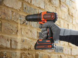 1 x RAW Customer Returns BLACK DECKER BDCHD18-QW Cordless hammer drill - 18V - 1.5 Ah - Lithium - 17.5 to 40 Nm - 0-360 and 0-1400 rpm - 2 speeds - 1 battery - Charger included - RRP €95.56