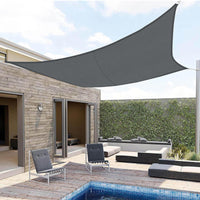 1 x RAW Customer Returns SUNNY GUARD Sun Sail Rectangular 3x3m Waterproof Sun Protection Weather Protection Sail Canopy UV Protection for Balcony Terrace Garden, Grey Anthracite - RRP €42.99