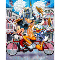 23 x Brand New NAIMOER Mickey Diamond Painting Adult, Full Diamond Painting Cartoon, Diamond Painting Bicycle Children Diamond Rhinestone Cross Stitch Crystal Diamond Painting for Home Decor 30x40cm - RRP €441.6