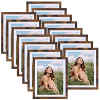 2 x Brand New Vasemouh brown picture frame set of 15, for 20x25 pictures with passe-partout or for pictures 23x28 without passe-partout, wall and table display - RRP €74.74