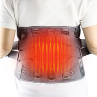 1 x RAW Customer Returns GINEKOO Heated Back Support Belt, Adjustable Back Heat Belt with Rechargeable Battery for Back Pain, Lumbar Support for Men and Women for Herniated Discs, Sciatica XL  - RRP €48.08