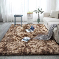 1 x RAW Customer Returns Aujelly Soft Area Rug Bedroom Shaggy Rug Shaggy Rugs Fluffy Colorful Batik Rugs Carpet New Brown 150 x 240 cm - RRP €66.79