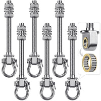 1 x RAW Customer Returns BeneLabel 6 Pieces Heavy Duty Swing Hooks with Bearings, 304 Stainless Steel Swing Hooks for Wood and Metal Beams, Ideal for Hanging Hammocks, Yoga Swings, Porch Swings, Capacity - RRP €49.99