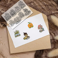 1 x Brand New craspire Mushroom Clear Stamps Pumpkin Plant Silicone Stamp Seal Transparent Silicone Stamps for Journaling Card Making DIY Scrapbooking Handmade Album - RRP €19.2