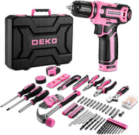 2 x RAW Customer Returns DEKO 133 Piece Power Tool Combo Kits with 12V Cordless Drill, 10MM 3 8 Keyless Chuck, Professional Household Home Tool Kit Set, DIY Hand Tool Kits for Garden Office Home Repair - RRP €48.0