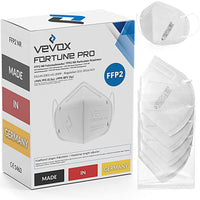 1 x RAW Customer Returns VEVOX FFP2 masks CE certified from Germany - 10, 20, 50 pieces - color selectable - 100 MADE IN GERMANY - face mask FFP2 mask white - CE tested according to EN149 2001 A1 2009 - packed with 5 pieces - RRP €9.06