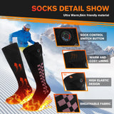 1 x RAW Customer Returns Heated socks, electric heated socks for women and men, APP control, battery operated heated soles for hiking, cycling, camping, skiing, hunting, rechargeable winter heating socks - RRP €50.41