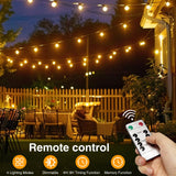 1 x RAW Customer Returns btfarm Solar Fairy Lights Outdoor Dimmable, 23M 30 3 G40 LED Fairy Lights Outdoor Bulbs Solar with Remote Control 4 Modes Waterproof Solar Fairy Lights Outdoor for Garden Balcony Party Wedding Decoration - RRP €59.0