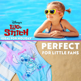 1 x RAW Customer Returns Disney Swimsuit Girls, One Piece Swimsuit Swimwear - Gifts for Girls Pink Blue Stitch, 4-5 Years  - RRP €16.49