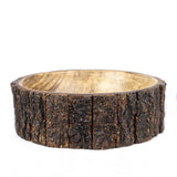 1 x RAW Customer Returns GoCraft Mango Wood Decorative Bowl with Tree Bark, Medium, 19.1 cm Diameter x 7 cm Height, Single Bowl - RRP €33.99