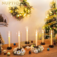 1 x RAW Customer Returns NUPTIO Candlestick Glass Glass Cylinder for Candles 6 Pieces Metal Candle Holder Taper Candles Black 30cm Large Bottomless Cylinder Candles Lantern Wedding Table Centerpiece Dining Room Decoration - RRP €56.18