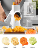 1 x RAW Customer Returns GDL cheese grater with crank, vegetable slicer with 3 interchangeable drum blades, grater kitchen quick cutting, drum grater suitable for vegetables, fruit, etc. - RRP €35.99