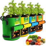 13 x Brand New kopotma Colorful Potato Growing Bags, 7-Gallon 30L, 4 Packs Planting Bag with Flap, Potato Bags for Potato Growing, Potato Planter - RRP €261.04