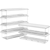 1 x RAW Customer Returns Kurtzy Pack of 3 refrigerator organizers and storage boxes with lids, transparent BPA-free, stackable plastic containers with draining board, pantry organization system, refrigerator organizer - RRP €32.7