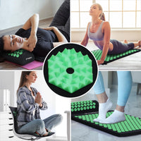 1 x RAW Customer Returns TOMSHOO Shiatsu Acupuncture Massage Mat with Head Pillow and 2 Massage Balls Bag for Back Pain Relief Head Pain Relief Tension - RRP €27.22