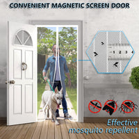 1 x RAW Customer Returns Mosquito Net Door Window 70x220, SHA2WEN Magnetic Mosquito Net White, Enjoy the Beautiful Summer with Your Family - RRP €19.99