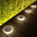 1 x RAW Customer Returns Lacasa Solar Floor Lights Outdoor, 30LM 4 Pack Solar Lights for Outdoor, Natural White 4000K IP68 Waterproof Auto ON OFF Solar Lamps LED Path Lights for Garden Lawn Patio Driveway, Round - RRP €39.99