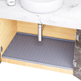 1 x RAW Customer Returns Puricon Under Sink Mat, Waterproof Kitchen Mats, Silicone Liner Under Cabinet Rubber Mat Protector for 36 - Smooth Grey - RRP €19.7