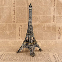 1 x RAW Customer Returns Eiffel Tower Bronze Tone Eiffel Tower Decor Figure Statue Vintage Alloy Model 25 cm - RRP €23.69