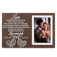 5 x Brand New NUPTIO Gift Picture Frame Photo Couples 4x6 Wooden Gift Ideas Pictures Valentine s Day Wedding Christmas Gifts Gift Year Wedding Anniversary Photos Gifts Photo Frame Frame Brown Double Hearts Design - RRP €102.0