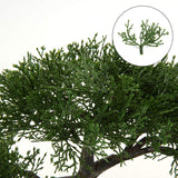 1 x RAW Customer Returns Artificial Bonsai Lifelike Artificial Plant Artificial Tree Bonsai Cedar Pine Podocarpus Plastic Plant Artificial Plant with Ceramic Planter in Black for Bathroom Decoration Desktop Office Windowsill - RRP €33.26