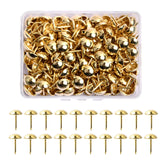 1 x RAW Customer Returns Pack of 200 11 x 17 mm Upholstery Tacks Furniture Decorative Tacks Decorative Tacks Vintage Furniture Tacks Upholstery Tacks Push Pins with Storage Box for Furniture Sofa Armchair Chair Bed Decoration Gold  - RRP €10.4