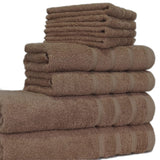 1 x RAW Customer Returns Set of 8 luxury towels, 100 Egyptian cotton, 550 g m , size XL, Cotton, Beige, 8 Pieces Set - RRP €26.99