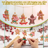 1 x Brand New 18 Pieces Christmas Gingerbread Man Ornament Set Christmas Tree Decorations Plastic Gingerbread Hanging Ornament Home Christmas Tree Ornament - RRP €15.12