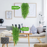 2 x RAW Customer Returns Huryfox Artificial Plants Hanging Fern Tendrils - Plastic Ivy Leaves Decoration for Indoor and Outdoor Areas, Artificial Leaf Plants Decoration for Living Room, Kitchen, Balcony, Garden, Bedroom - RRP €31.98