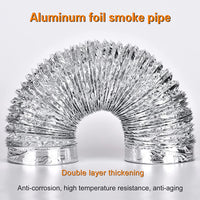 2 x Brand New Zoutpy 1.5M Ventilation Duct Aluminum Foil Double Layer Thickened Air Duct 10.7cm Diameter Flexible Hose for Tumble Dryer, Range Hood, Grow Tent, 2 Clamps Included - RRP €48.0