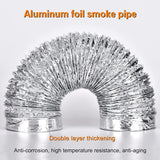 4 x Brand New Zoutpy 1.5M Ventilation Duct Aluminum Foil Double Layer Thickened Air Duct 10.7cm Diameter Flexible Hose for Tumble Dryer, Range Hood, Grow Tent, 2 Clamps Included - RRP €96.0