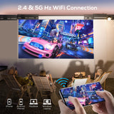 1 x RAW Customer Returns Video Projector, 5G WiFi Bluetooth Projector with Bag, Full HD 1080P 200 ANSI Supports 4K, iZEEKER Home Theater Projector and 300 Display, 75 Zoom Compatible with iOS Android HDMI USB TV Stick PS5 - RRP €197.35