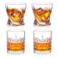 1 x RAW Customer Returns veecom Whiskey Glasses, 300ml Whiskey Glasses Set of 4, Lead-Free Whiskey Glasses Crystal, Old Fashioned Rum Glasses Tumbler Glass for Gin, Cognac, Vodka, Whiskey Glass Gift Set for Men, Dad - RRP €17.14