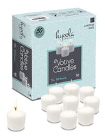 1 x RAW Customer Returns Hyoola votive candles - candles with long burning time 10 hours - container candles in glass unscented - package 50 white small candles - made in Europe - RRP €20.4